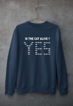 Load image into Gallery viewer, SCHRÖDINGER&#39;S CAT Unisex Sweatshirt for Men/Women-S(40 Inches)-Navy Blue-Ektarfa.online
