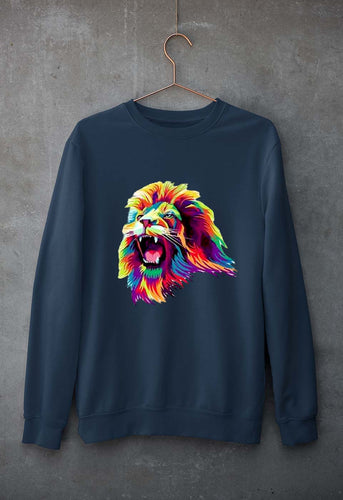 Lion Unisex Sweatshirt for Men/Women-Navy blue-Ektarfa.online