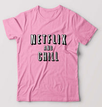 Load image into Gallery viewer, Netflix and Chill T-Shirt for Men-Light Baby Pink-Ektarfa.online
