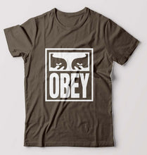 Load image into Gallery viewer, Obey T-Shirt for Men-S(38 Inches)-Olive Green-Ektarfa.online
