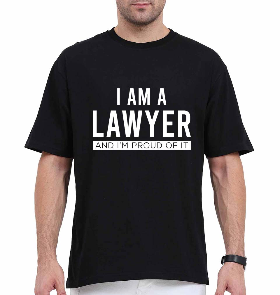 Lawyer Oversized T-Shirt for Men-Black-Ektarfa.online