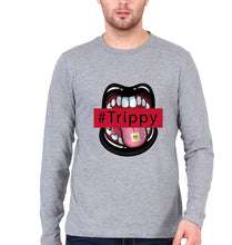 Load image into Gallery viewer, Trippy Full Sleeves T-Shirt for Men-Grey Melange-Ektarfa.online
