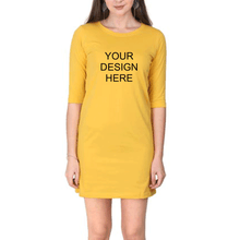 Load image into Gallery viewer, Customized-Custom-Personalized Long Top for Women-S(36 Inches)-Yellow-ektarfa.com
