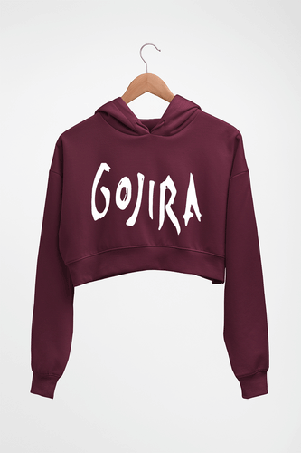 Gojira Crop HOODIE FOR WOMEN-Maroon-Ektarfa.online