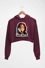 Load image into Gallery viewer, Janis Joplin Crop HOODIE FOR WOMEN-Maroon-Ektarfa.online
