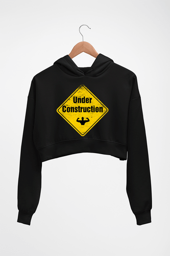 Gym Crop HOODIE FOR WOMEN-Black-Ektarfa.online