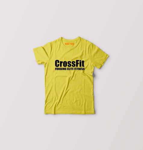 CrossFit Kids T-Shirt for Boy/Girl-Yellow-Ektarfa.online