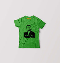 Load image into Gallery viewer, Michael Scott Best Boss Kids T-Shirt for Boy/Girl-Flag Green-Ektarfa.online
