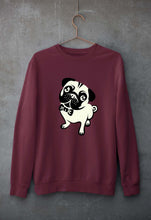 Load image into Gallery viewer, Pug Dog Unisex Sweatshirt for Men/Women-Maroon-Ektarfa.online
