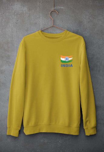 India Unisex Sweatshirt for Men/Women-Mustard Yellow-Ektarfa.online