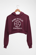 Load image into Gallery viewer, Play Football Crop HOODIE FOR WOMEN-Maroon-Ektarfa.online
