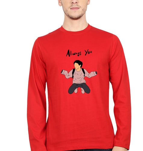 Louis Tomlinson Full Sleeves T-Shirt for Men-Red-Ektarfa.online