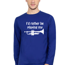 Load image into Gallery viewer, Trumpet Love Full Sleeves T-Shirt for Men-Royal blue-Ektarfa.online
