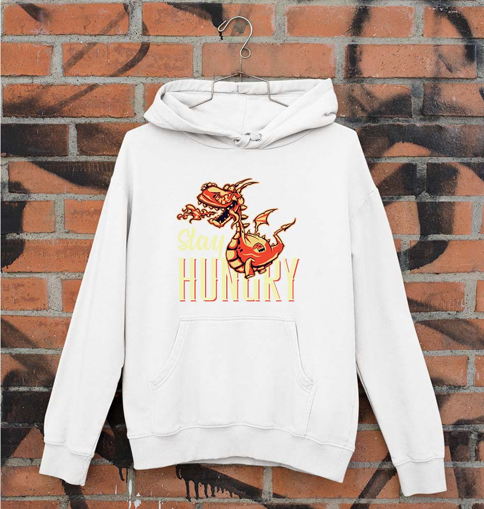 Hungry Dragon Unisex Hoodie for Men/Women-S(40 Inches)-White-Ektarfa.online