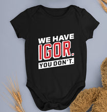 Load image into Gallery viewer, Igor Kids Romper For Baby Boy/Girl-0-5 Months(18 Inches)-Black-Ektarfa.online
