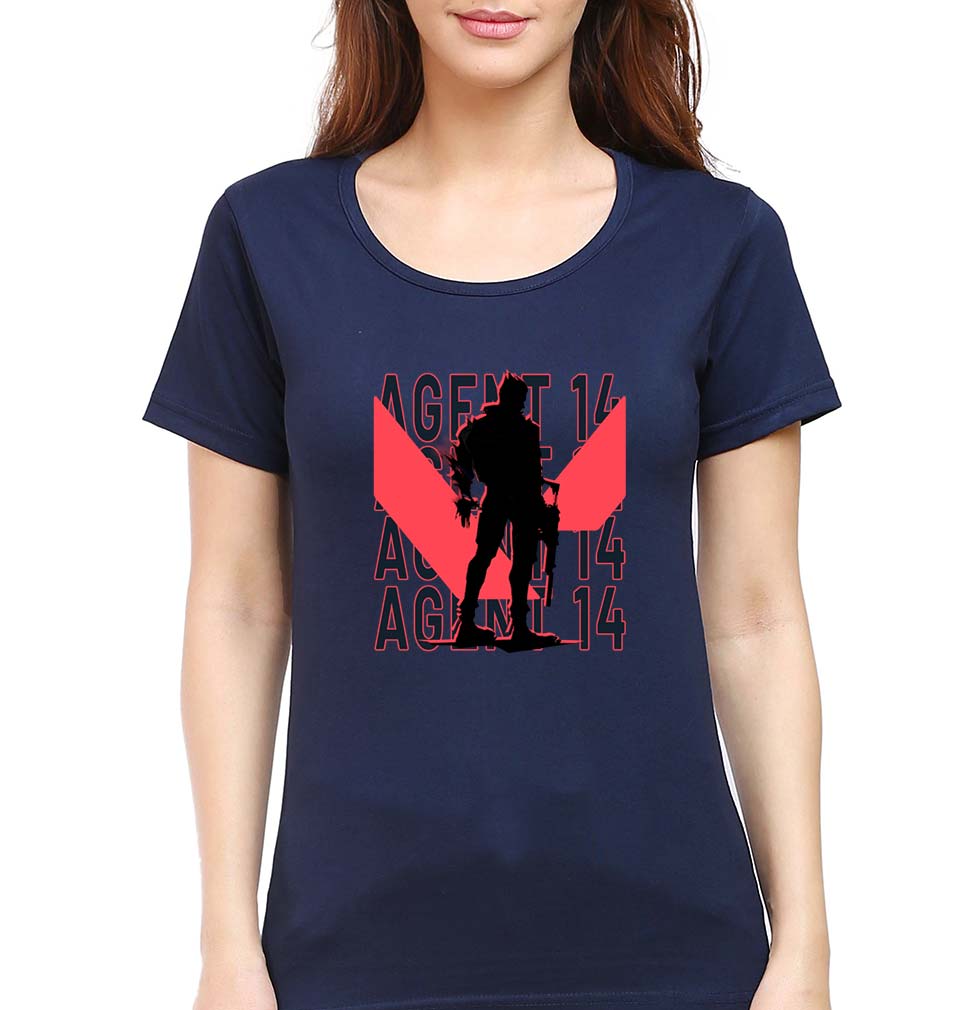 Valorant T-Shirt for Women-Navy Blue-Ektarfa.online