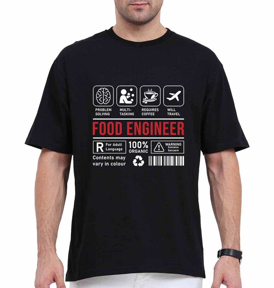 Food Oversized T-Shirt for Men-Black-Ektarfa.online