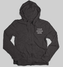 Load image into Gallery viewer, Customized-Custom-Personalized Logo Unisex Zipper Hoodie For Men/Women-S(38Inches)-Charcoal-ektarfa.com
