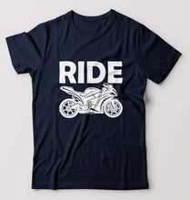Load image into Gallery viewer, Ride Superbike T-Shirt for Men-Navy Blue-Ektarfa.online
