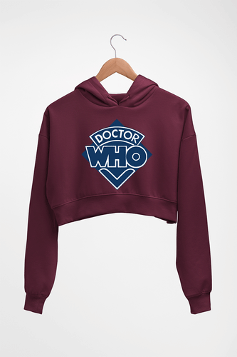 Doctor Who Crop HOODIE FOR WOMEN-Maroon-Ektarfa.online