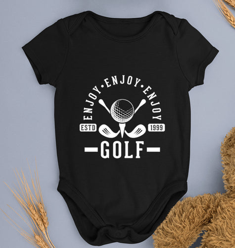 Golf Kids Romper For Baby Boy/Girl-0-5 Months(18 Inches)-Black-Ektarfa.online