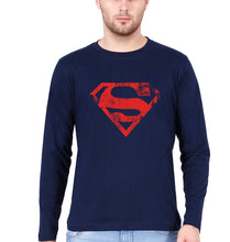 Load image into Gallery viewer, Superman Superhero Dad Full Sleeves T-Shirt for Men-Navy Blue-Ektarfa.online
