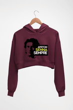 Load image into Gallery viewer, Ayrton Senna Crop HOODIE FOR WOMEN-Maroon-Ektarfa.online
