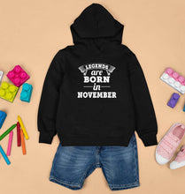 Load image into Gallery viewer, Legends are Born in November Kids Hoodie for Boy/Girl-0-1 Year(22 Inches)-Black-Ektarfa.online
