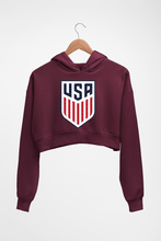 Load image into Gallery viewer, USA Football Crop HOODIE FOR WOMEN
