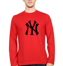 Load image into Gallery viewer, New York Yankees Full Sleeves T-Shirt for Men-Red-Ektarfa.online

