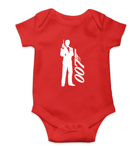 James Bond (007) Kids Romper For Baby Boy/Girl-0-5 Months(18 Inches)-Red-Ektarfa.online