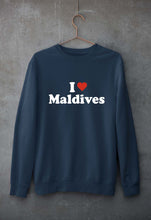 Load image into Gallery viewer, I Love Maldives Unisex Sweatshirt for Men/Women-Navy blue-Ektarfa.online
