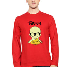Load image into Gallery viewer, Chill Full Sleeves T-Shirt for Men-Red-Ektarfa.online
