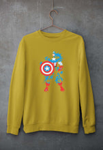 Load image into Gallery viewer, Captain America Superhero Unisex Sweatshirt for Men/Women-Mustard Yellow-Ektarfa.online
