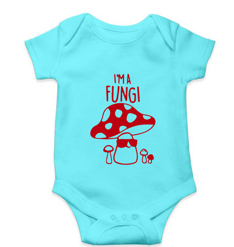 Mushroom Kids Romper For Baby Boy/Girl-0-5 Months(18 Inches)-Sky Blue-Ektarfa.online