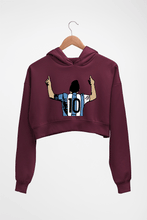 Load image into Gallery viewer, Messi Crop HOODIE FOR WOMEN-Maroon-Ektarfa.online
