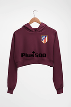 Load image into Gallery viewer, Atletico Madrid 2021-22 Crop HOODIE FOR WOMEN-Maroon-Ektarfa.online
