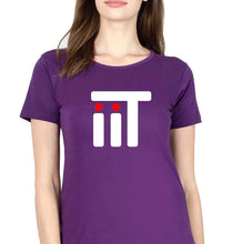 Load image into Gallery viewer, IIT T-Shirt for Women-XS(32 Inches)-Purple-Ektarfa.online
