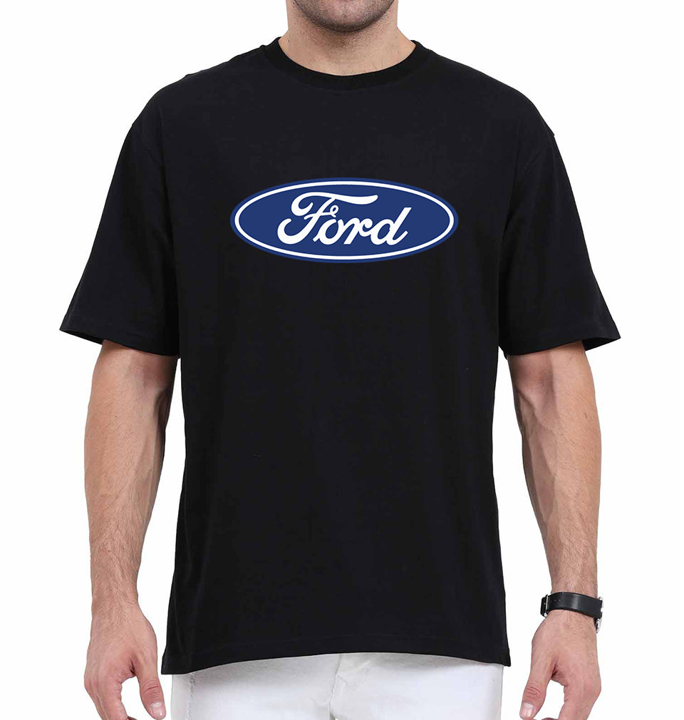 Ford Oversized T-Shirt for Men-Black-Ektarfa.online