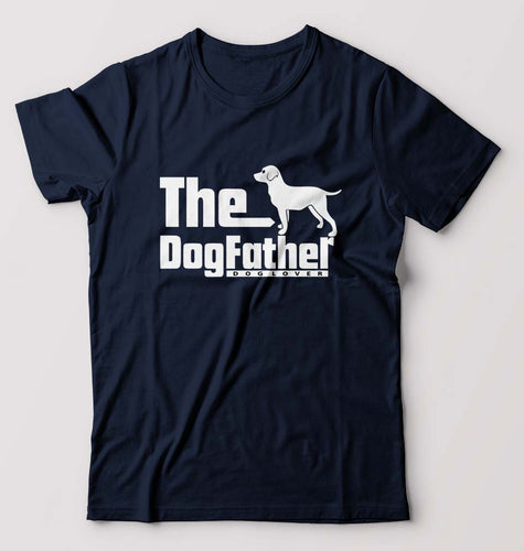 Dog Father T-Shirt for Men-Navy Blue-Ektarfa.online