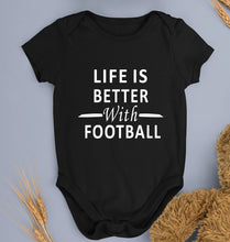 Load image into Gallery viewer, Life Football Kids Romper For Baby Boy/Girl-0-5 Months(18 Inches)-Black-Ektarfa.online
