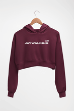 Load image into Gallery viewer, Jaywalking Crop HOODIE FOR WOMEN-Maroon-Ektarfa.online

