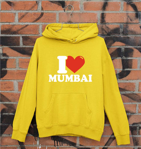 I Love Mumbai Unisex Hoodie for Men/Women-Mustard Yellow-Ektarfa.online