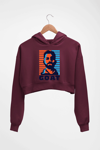 Virat Kohli Crop HOODIE FOR WOMEN-Maroon-Ektarfa.online