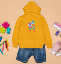 Load image into Gallery viewer, Captain America Superhero Kids Hoodie for Boy/Girl-Mustard Yellow-Ektarfa.online
