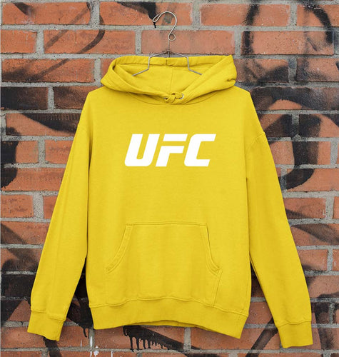 UFC Unisex Hoodie for Men/Women-S(40 Inches)-Mustard Yellow-Ektarfa.online