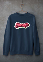 Load image into Gallery viewer, Savage Unisex Sweatshirt for Men/Women-S(40 Inches)-Navy Blue-Ektarfa.online
