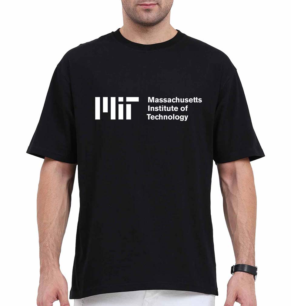 MIT Oversized T-Shirt for Men-Black-Ektarfa.online