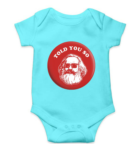 Karl Marx Kids Romper For Baby Boy/Girl-Sky Blue-Ektarfa.online