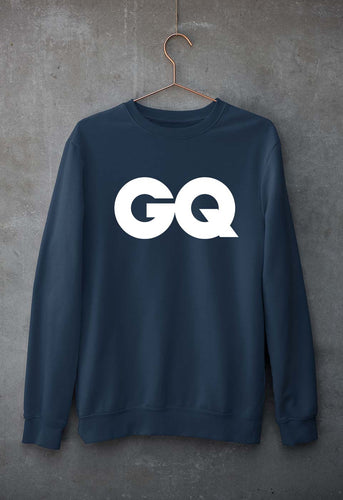 GQ Magazine Unisex Sweatshirt for Men/Women-Navy Blue-Ektarfa.online
